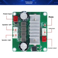 Module d'amplificateur audio stéréo haute puissance 2.1 canaux 50W+50W HSC3069 1 oz cuivre Alimentation numérique USB DC 5V DIY PCBA Moteur