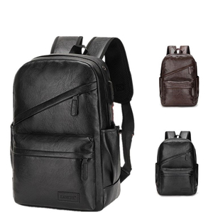 Custom Vintage Brown Leather <strong>Backpack</strong> for Men USB Charging Waterproof and <strong>Theft</strong> <strong>Proof</strong> Luxury Travel Accessory - Product Image 3