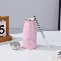 280ml Doppelwandige Vakuum-Milchflasche Thermobecher BPA-frei 12-24h Wärmeisolierung Rutschfester Boden Silikonspitze Business Elite