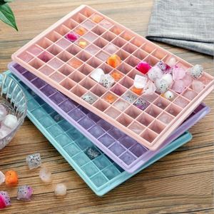 Molde de silicona de grado alimenticio para cubitos de hielo, creativo, para hacer cubitos de hielo de frutas, forma cuadrada, congelación rápida, fácil de desmoldar - Product Image 1