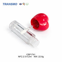 Contenants de gloss à lèvres en gros de 2,5 à 4,2 ml, emballage en forme de cœur, flacon de gloss à lèvres personnalisé