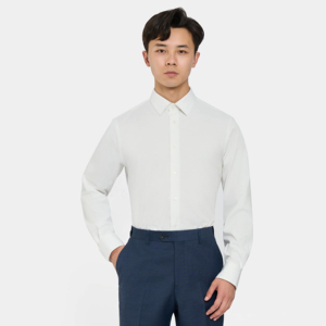 Classic <strong>White</strong> <strong>Shirt</strong> for Men <strong>White</strong> <strong>Shirt</strong> for Men Solid Color Formal Breathable <strong>White</strong> <strong>Shirt</strong> for Men Long Sleeve for School - Product Image 1