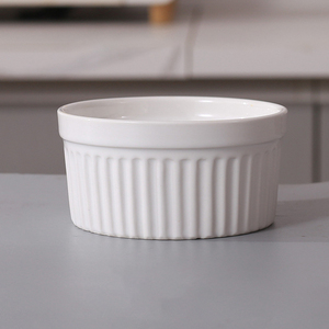 Ramequins en céramique personnalisés avec logo pour la cuisson, 6 oz, 8 oz, 12 oz, résistants au four, pour crème brûlée et soufflé, avec impression de logo - Product Image 1