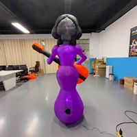 Décoration transfrontalière : Squelette jouant de la guitare, ornement de jardin, figurine gonflable du Jour des Morts