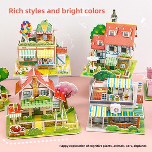 Kreative 3D-Karikatur DIY 3-6 Jahre altes Lernspiel zeug Büttenpapier Puzzle Frühes Lern geschenk für Kinder Großhandel - Product Image 2