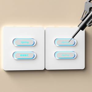 Interrupteur tactile Tuya Zigbee 1 bouton, panneau en verre blanc/gris, norme britannique, pour maison intelligente - Product Image 4