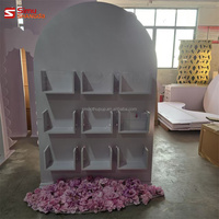 Mur de bonbons en PVC acrylique blanc personnalisé en usine pour décorations de fête d'anniversaire d'enfants