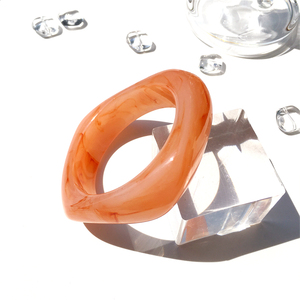 UJBOX, pulsera Gros colorida crema marrón, joyería acrílica para mujer, brazaletes de resina lúcida, accesorios para mujer, joyería llamativa - Product Image 6