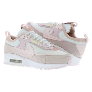 รองเท้าฟิตเนสและครอสเทรนนิ่งสีขาว/ชมพูอ่อนขนาด12สำหรับ Nike Air MAX 90