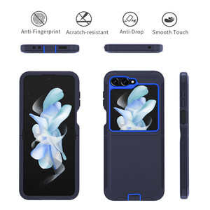 Custodia per cellulare di lusso con cerniera blindata, pellicola temperata, protezione completa in PC rigido e TPU morbido per Z <span class=keywords><strong>Flip</strong></span> <span class=keywords><strong>5</strong></span> - Product Image 2