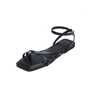 Sandales plates à bout ouvert et brides croisées Tiyo Fashion pour femmes, respirantes, avec bride de cheville, style coréen, pour l'extérieur, semelle intermédiaire en EVA, été - Product Image 3