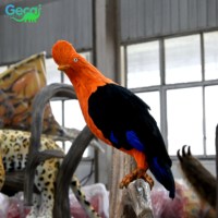 Décorations de jardin en forme de perroquet animatronique grandeur nature Gecai