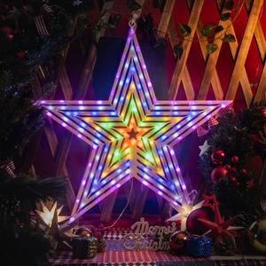 LED Navidad Decoración Luz árbol estrella copo <span class=keywords><strong>de</strong></span> nieve Festival fiesta boda guirnalda Interior <span class=keywords><strong>Exterior</strong></span> colgante luminoso luces <span class=keywords><strong>de</strong></span> noche - Product Image 4