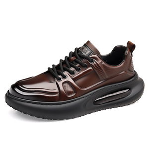 Nuevo Modelo 2026: Zapatos Casuales Versátiles de Piel Genuina de Vacuno para Hombre, con Suela Gruesa, Estilo Moderno, Cómodos, Transpirables y para Exteriores - Product Image 2