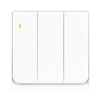 Usine ABUK, panneau PC blanc UK, 3 gangs, 4 gangs, maison 13A, prise électrique universelle multifonctionnelle USB C, interrupteur mural, prise de courant