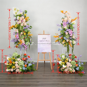 DKB Best Selling Artificial Silk <b>Flower</b> Arch Natural Touch Artificial Floral Arrangement For Wedding Backdrop Stage Decorations - Product Image 2