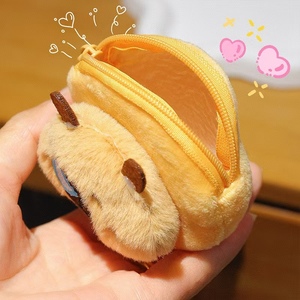 Porte-clés en peluche Capybara personnalisé, mini porte-monnaie, pochette de rangement pour écouteurs, adorable sac animalier - Product Image 4