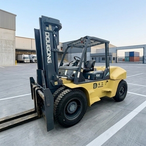 Montacargas Diésel de 10 Toneladas, Altura de Elevación de 6000 mm, Tracción en las Cuatro Ruedas, Camión Contrapesado de Servicio Pesado, Mástil de Visión Amplia, Construcción Portuaria, Dougong CPCD - Product Image 1