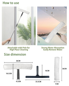 High Quality Stainless Steel Window Washing Squeegee Portable Reusable Non-Slip Handle Tool Kit for <strong>Water</strong> Cleaning - Product Image 2