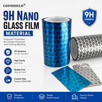 Vente en gros de film protecteur d'écran en verre nano 9H PET, matériau en rouleau, anti-rayures, anti-chocs, anti-explosion, film transparent HD mat, fournisseur