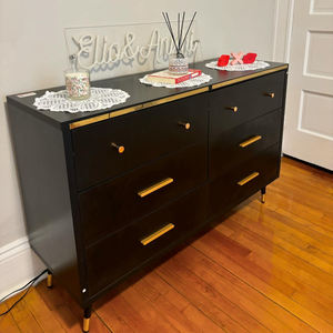 Tủ áo 6 ngăn màu đen, kiểu hiện đại, dùng để cất đồ trong phòng ngủ, sản xuất theo đơn đặt hàng (OEM/ODM) - Product Image 3