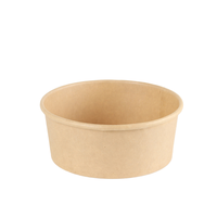 Gobelet à soupe en papier kraft épais jetable pour usage commercial, bol à bouillie, plateau individuel pour poires rôties, emballage imprimé