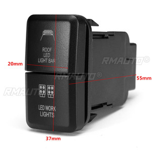 <b>12V</b> Car Dual LED <b>Light</b> Bar Rear Spot <b>Light</b> On-Off Push <b>Switch</b> Button <b>Light</b> Button for Toyota Landcruiser Prado Hilux Reiz - Product Image 6