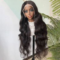 Las 30 Mejores Pelucas de Cabello Humano con Ondas Suaves de 30 Pulgadas, Densidad 200, Pelucas Frontales de Encaje HD 13x4 Pre-Arrancadas, Peluca de Cabello Negro para Mujeres Negras