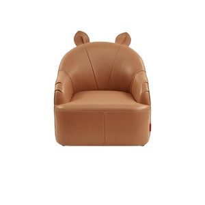 Sedia per Bambini KUKA A8039 in Vera Pelle con Imbottitura in Spugna, Stile Minimalista Moderno per Soggiorno e Piccoli Appartamenti - Product Image 1