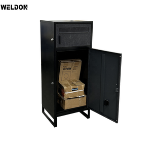 Da esterno Free Standing pacco consegna posta scatola impermeabile per pacchi Drop Box con serratura a chiave in polvere con rivestimento a goccia - Product Image 5