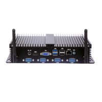 Nuevo PC Pequeño Sin Ventilador con Enchufe Europeo, Intel Celeron J1900, 6 RS232 COM, 2 LAN/VGA, 8 USB, Mini PC Industrial para Riel DIN