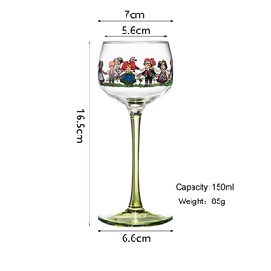 Verres à vin français uniques, verres à vin vintage, verres à vin <span class=keywords><strong>blanc</strong></span> <span class=keywords><strong>Alsace</strong></span> Little People pour cadeau souvenir spécial - Product Image 6