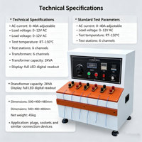 Équipement de test de surchauffe par tension de charge CA 0~12V pour accessoires électriques QC