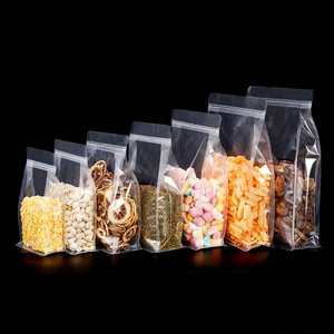 أوراق خضراء كاملة الأحجام 15*22 أو قابلة لإعادة الغلق بالحرارة شفافة لامعة مطفية أكياس طعام قابلة لإعادة الاستخدام بسحاب كيس تغليف للوجبات الخفيفة - Product Image 4