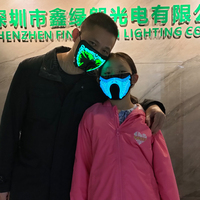 Masque LED lumineux à prix bas, design égaliseur EL, pour fête de Noël, effets horreur et clignotants, pour une soirée amusante