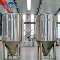 Cuve de fermentation 30BBL 30HL 3000L en acier inoxydable 304 316 avec enveloppe glycolée double étage, équipement de brassage de bière pour brasserie