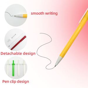 Stylo bille publicitaire UV personnalisable avec logo laser, en plastique noir 1,0 mm, pour étudiants, enseignants et bureaux, vente en gros à prix réduit - Product Image 2