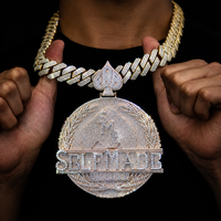 Pendentif Lettre Personnalisée en Argent Sterling 925 Plaqué Or Rose, Moissanite VVS, Style Hip Hop, Bijoux Fins Faits Main