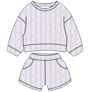 Nouvelle mode Pull rayé pour petits garçons et short à taille élastique Ensemble 2 pièces pour tout-petits Enfants Haut à manches longues avec poche Short - Product Image 4