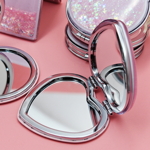 Bán buôn Pocket gương lỏng QuickSand có thể gập lại đôi bên nhỏ gọn gương nhãn hiệu riêng Mini make up gương - Product Image 2