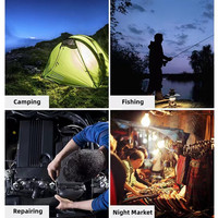 Lampe de table de tente de secours de camping à LED solaire ultra lumineuse pour l'extérieur