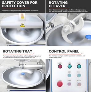 Cortadora de Alimentos Industrial de Acero Inoxidable, Equipo Mezclador y Triturador de Alimentos, Cortadora de Carne para Mezclar y Picar - Product Image 6