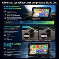 Grandnavi Nouveau système de navigation pour moto étanche 6 pouces CarPlay Android Auto 1920x1080 Street/Dual Sport/Off-road Appel BT Siri