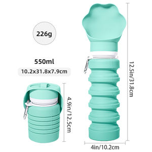 पोर्टेबल फोल्डेबल सिलिकॉन कुत्ते पानी कटोरे हल्के आधुनिक पालतू भोजन इनडोर आउटडोर उपयोग के लिए स्वचालित जलरोधक - Product Image 3