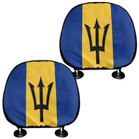 Lot de 2 housses de repose-tête de voiture imprimées drapeau, élégantes, en polyester lisse, universelles, pour la décoration intérieure de voiture