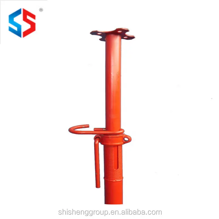 Powder Coated Q235 Steel 2mm-4mm Thickness Construction Telescopic Metal Shoring Jacks Adjustable Support Pole