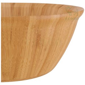 Bol à salade en bambou naturel biologique Bol de service pour fruits ou salades Vaisselle de service par Bamboo - Product Image 5