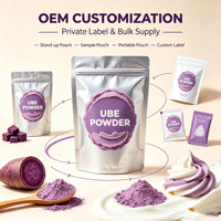 Poudre d'Ube en vrac, poudre violette, qualité alimentaire, OEM ODM, marque privée, directement de l'usine