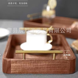 Plateau de service rectangulaire en bambou 35x25x5,3 cm, style simple, pour le petit-déjeuner, les collations, le café, le rangement, usage domestique - Product Image 4