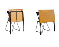 Meubles de classe pour écoles en Afrique de l'Ouest, Ghana : Bureau et chaise en bois pour étudiants, tables portables peu encombrantes, bureau d'examen pliable pour l'étude